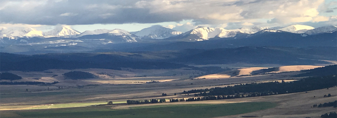 The Pintler Mountains above Philipsburg Montana