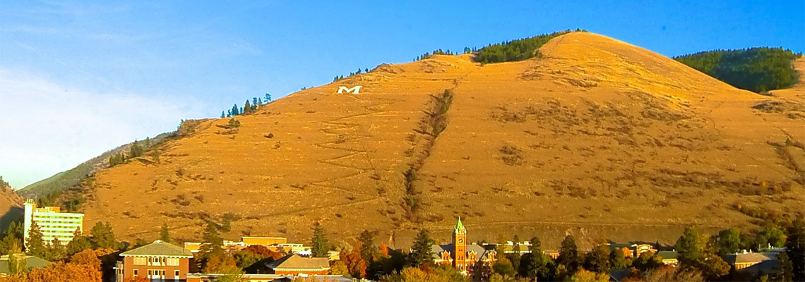 hike to the "M" on Mount Sentinal in Missoula, Montana