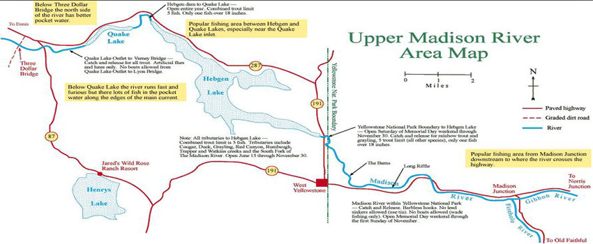 Madison River Area Map