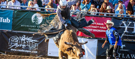 Professional Bull Riding event in Big Sky, Montana