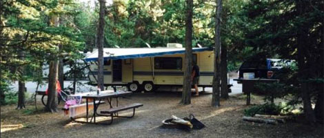 Grant Village Campground in Yellowstone National Park
