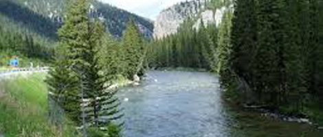 Gallatin River in southwest Montana