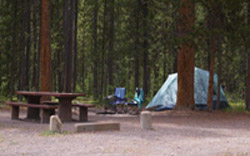 Camping at Hebgen Lake Montana