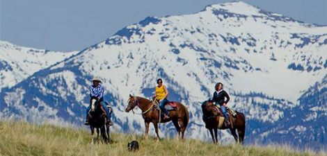 horseback ride at Chico Hot Springs Resort Montana
