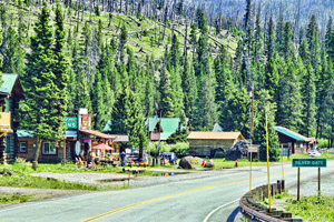 north east entrance to Yellowstone National Park at Cooke City and Silver Gate Montana