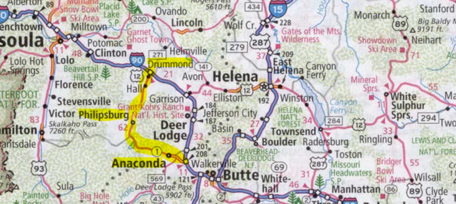 How to get to Anaconda and Georgetown Lake Montana