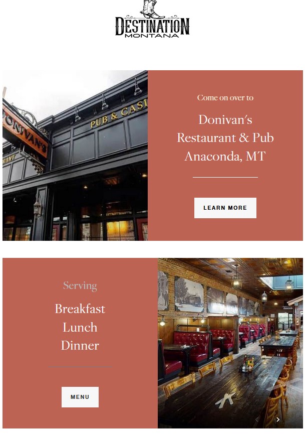 DonivansAnaconda Destination Montana